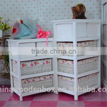 Wholesale Wooden Storage Cabinet With Basket Drawers photo-3