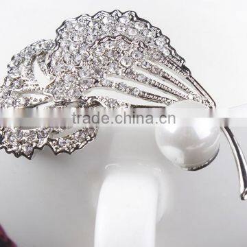 China Latest Fashion Wedding Wholesale Crystal Poppy Pin Rhinestone Brooch photo-2