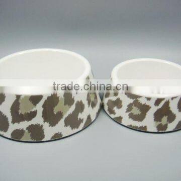 Round Popular Paw Print Design Melamine Dog Bowl