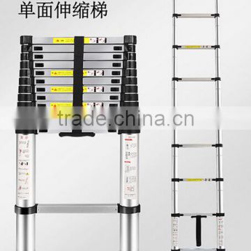 3.8 meters of aluminum telescopic ladder Aluminum Alloy bamboo ladder thickening household portable folding ladder stairs Pavili