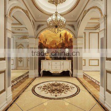 Exquisite Royal French Interior 3d Rendering Design for Lobby of Noble House BF11-08283b