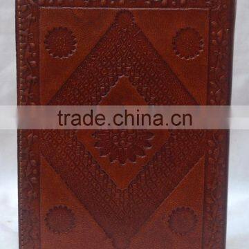 Handmade Vintage Camel Embossed Refillable Leather Journal photo-2