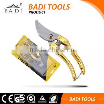 hand Pruner and Garden Scissors Pruning Tool with gold coating