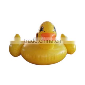 2017 hot selling leasure giant inflatable yellow duck pool float ourdoor swim ring watergame toys and party lounge for adults