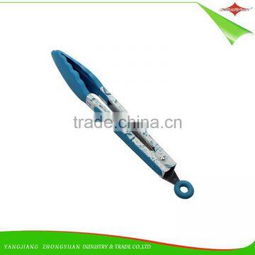 ZY-H2017 Stainless Steel Handle 9-inch Silicone Grilling Food Tong With Handle photo-2