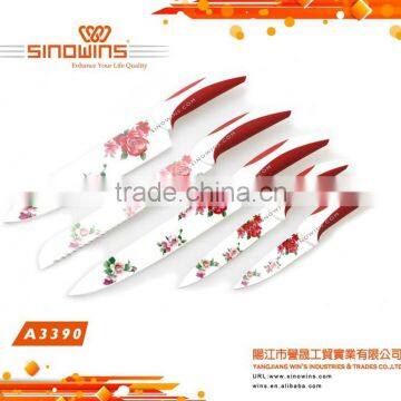 A3397-C New Design 5pcs Non-stick Coating Stainless Steel Kitchen Knife Set photo-4