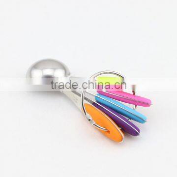 Colorful Handle Stainless Steel 5pcs Measuring Spoon Set photo-3