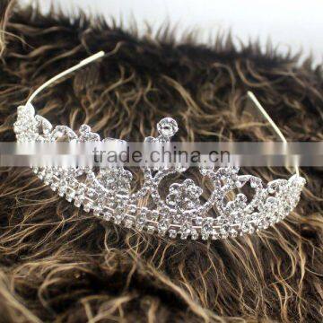 Wholesale Silver Plating Rhinestone Girls Fashion Crystal Tiaras photo-2