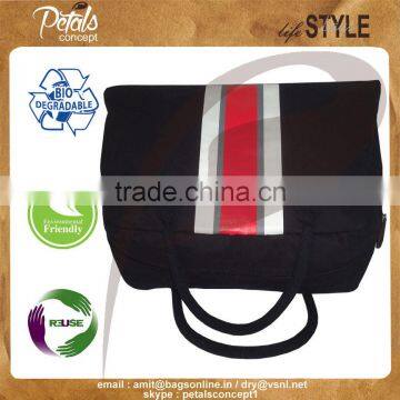 Custom Duffle Bag With Stripe Print & With Top Zip Closure photo-4
