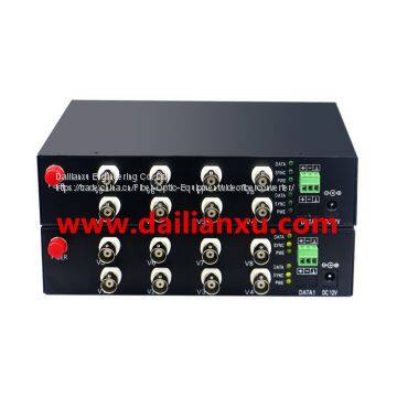 8chs 1080P AHD/CVI/TVI/Analog All in One Video+1ch Return RS485 Fiber Optical Transmistter and Receiver AHD CVI TVI PTZ photo-2