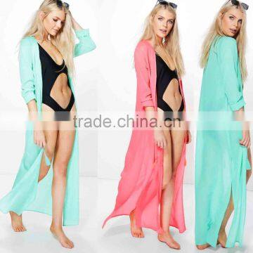 Wholesale Muslim Woman Swimwear 2017 New Arrivals Maxi Beach Kimono Cover Up