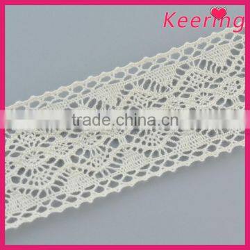 Hot sale 100% cotton lace for bridal lace trimming wholesale WLCB-001