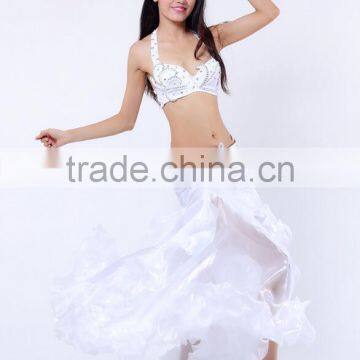 Women white belly dance bar and belt costume AS6048-AQ6048-Q5021