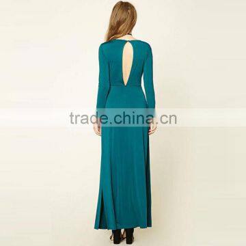 2017 Women Latest Round Neck Maxi Dresses Long Twist HSm9154 photo-3