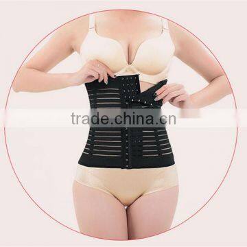 3 Hooks Black Postnatal Breathable Free Sample Belly Shaper Body Shaper for Women photo-4