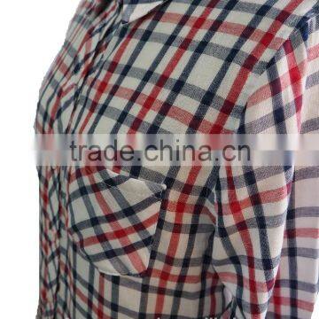 White With Multi-Colour Tartan Plaid Soft Point Collar and Box Pleated Back Yoke Button Down Long Shirt photo-4