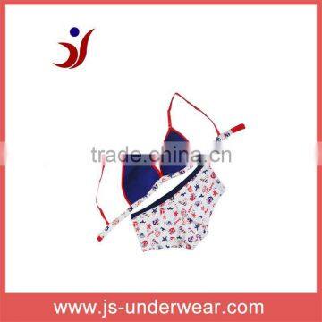 children's fashion print bra set girls underwear set
