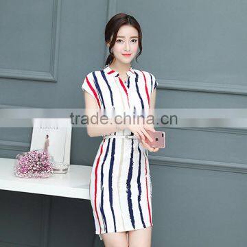Maxnegio latest designs digital print chiffon ladies casual dress