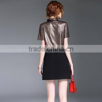 Maxnegio Top Fashion Girl t Shirt Mirror Work Golden Colour Designs Blouse photo-2