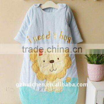 baby clothes cotton embroider sleeping bag two way use