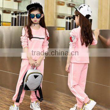 AS-595G New Arrival Sports Clothes Wholesale Factory Children's Clothes Sets Girls' 2pcs Fancy Clothing photo-2