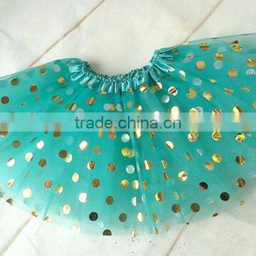 2016 New Baby Girls Tutu Skirt Gold Polka Dot Tutu Pettiskirt photo-3