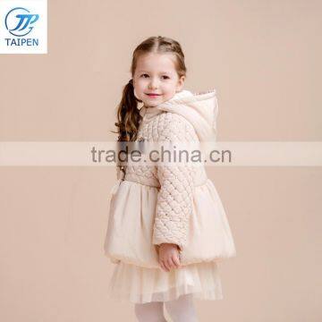 2017 Girls Winter Hoodie Jacket With Paillette Decorated Children Clothes With Puff Hem photo-3