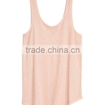 Cotton Curve Hem Ladies Stringer Vest