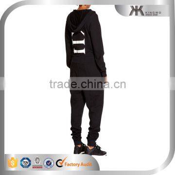 OEM Custom Fashion French Terry Hooded Jumpsuit Wholesale photo-2
