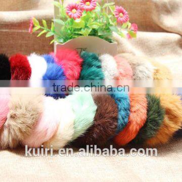 Hot selling lady hair accessories rex rabbit fur hair band with low price