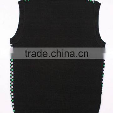 Green Mens Christmas Sweaters Vest photo-6