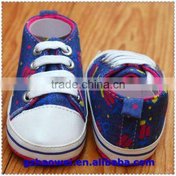 Printed Shoestring Sport Denim Baby Footwear photo-3