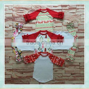 wholesale children's ruffle raglan boutique clothing best selling products 2016 in usa