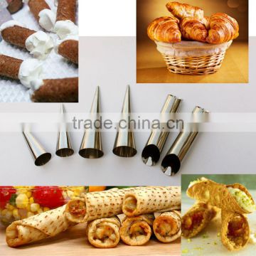 15Pcs DIY Stainless Steel Horn Bread Baking Cake For Cream Horns Chocolate Cones Mold Spiral Baking Pastry Tools