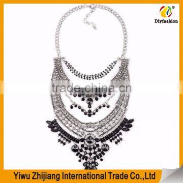 Fashion Jewelry 2016 New European and American Jewelry Multilayer Alloy Diamond Necklaces Pendants For Woman photo-2
