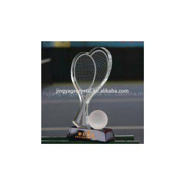 Tennis Ball Crystal Trophy