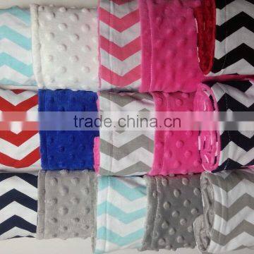 chevron baby girl Multicolored chevron minky blanket