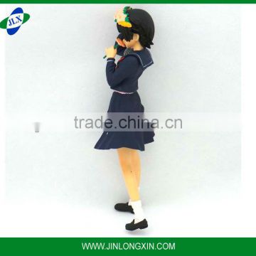 Flower girl Yellow skin royal blue nursing uniforms polystone figures