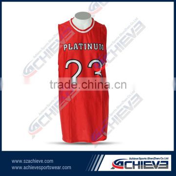 Cheap sublimation 100% polyester basketball singlet wear