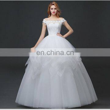 HS1632 2017 Sweetheart Beaded Lace Appliqued Princess Wedding Dresses Bridal Ball Gown photo-4