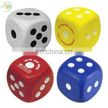 PU Toy Custom Printed Dice Stress Reliever For Advertising Ever Promos