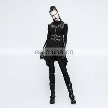 Punk Rave Gothic Black Chest Harness-top S-221 photo-4