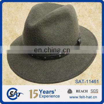 newest brown wool felt trilby hats, 100% wool felt hats