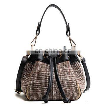 2017 Check Bucket Bag Temperament Leisure Shoulder Bag photo-4