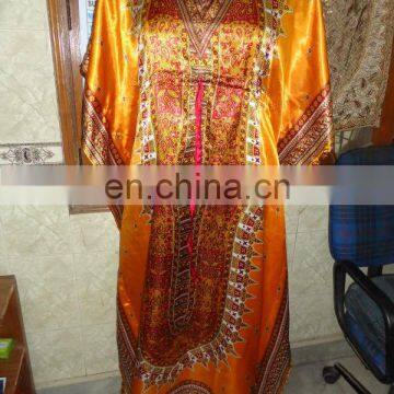 Printed Satin Kaftan