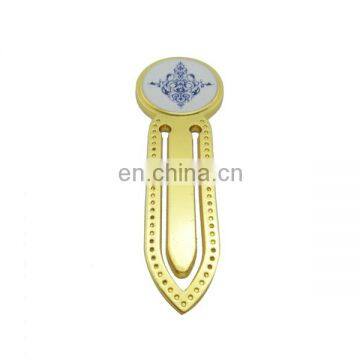 Custom Zinc Alloy Gold Casting Creative Bookmark for Wholeslae