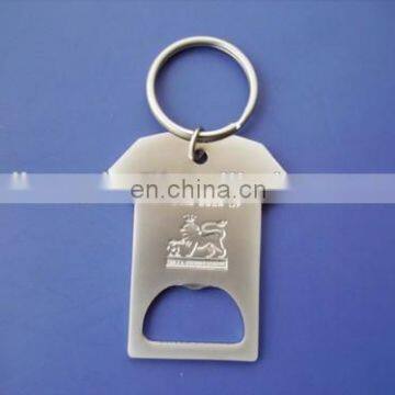 T-shirt shape engraved logos metal bottle openers keychains