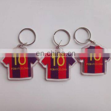 Hot sale the team clothing Acrylic keychain , plastic keychain , transparent acrylic keychain