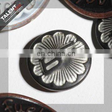 Custom Private Brand Name Logo Metal Jeans Button for Clothing photo-3