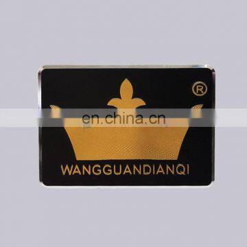 Professional OEM Items Aluminum Material Diamond Cut Gold Metal Furniture Nameplate With Adhesive